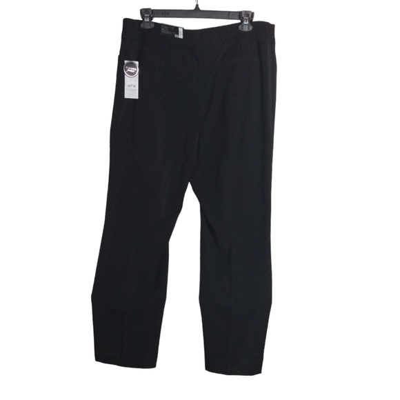 NWT Apt 9 Modern Fit Mid Rise Slimming Straight Black Tie Dress Pants Size 16W - Picture 3 of 10